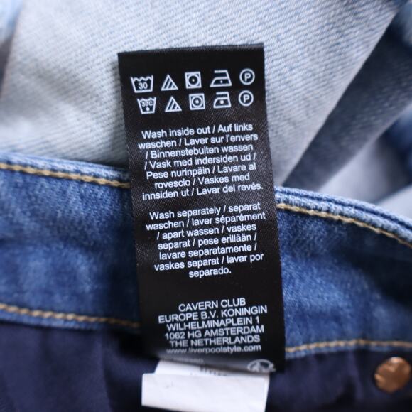 LIVERPOOL High Rise Christine A Line Fray Denim Shorts Rochester Blue Women's 6 - Picture 11 of 11